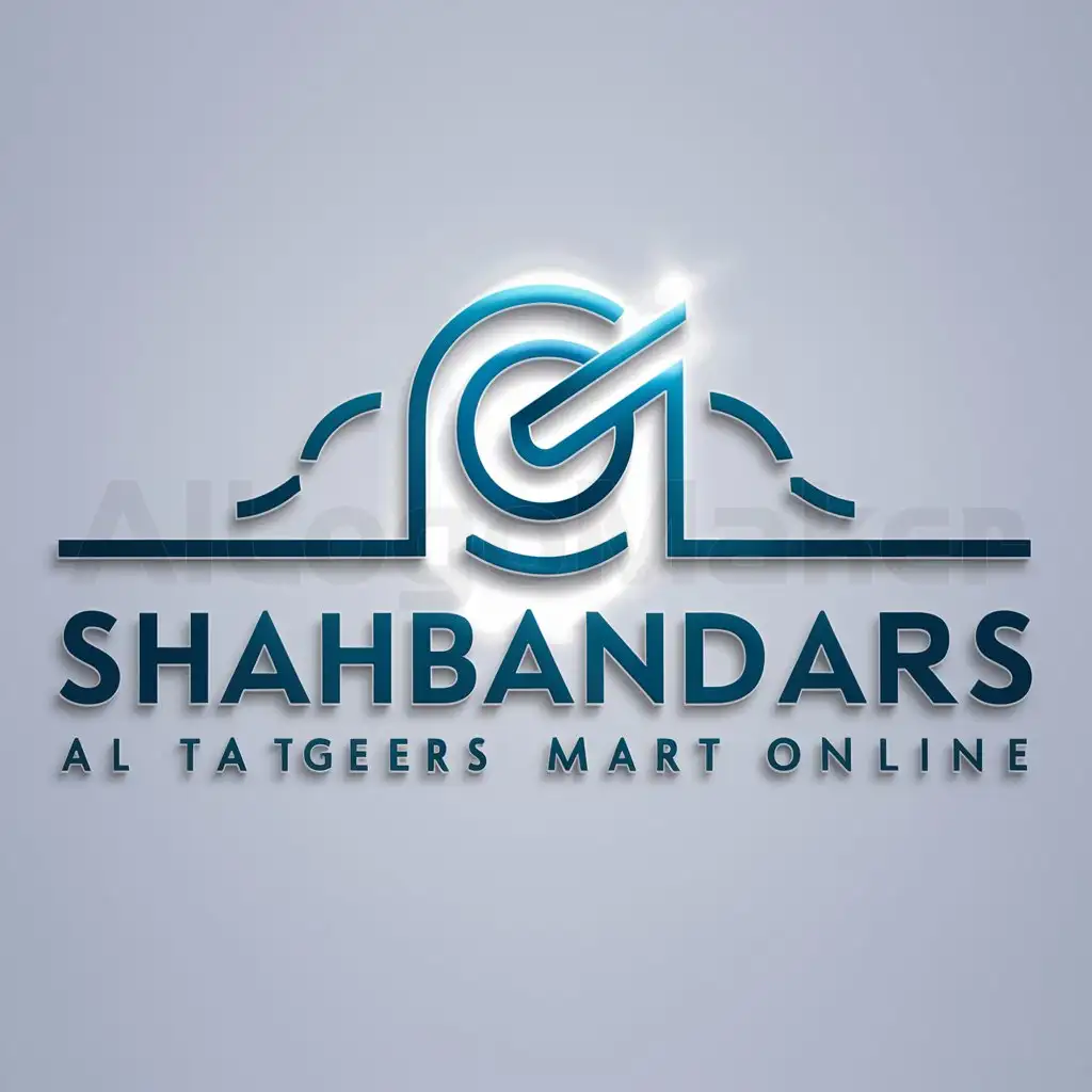 a logo design,with the text "Shahbandrs Al Tagers Mart Online", main symbol:website,complex,be used in Internet industry,clear background