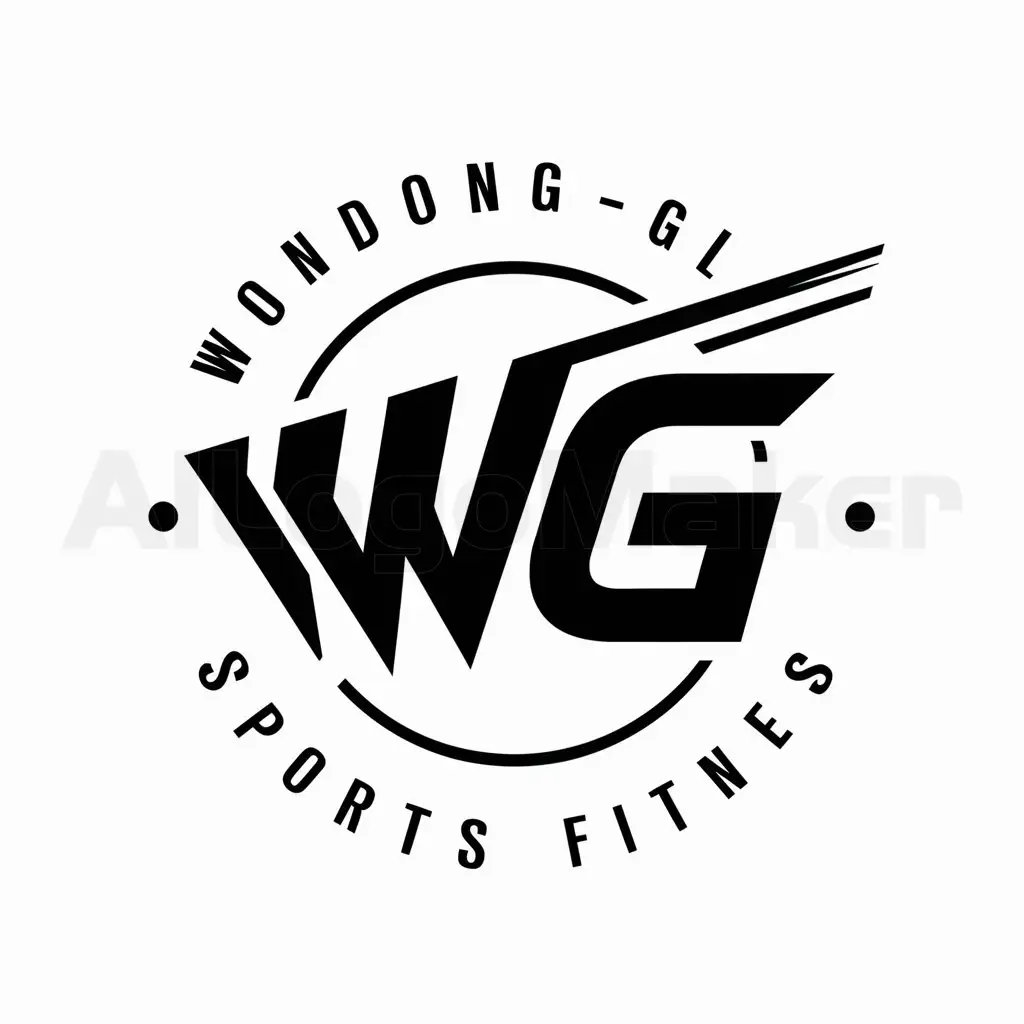 a logo design,with the text "WONDONG-GIL", main symbol:WG,complex,be used in Sports Fitness industry,clear background