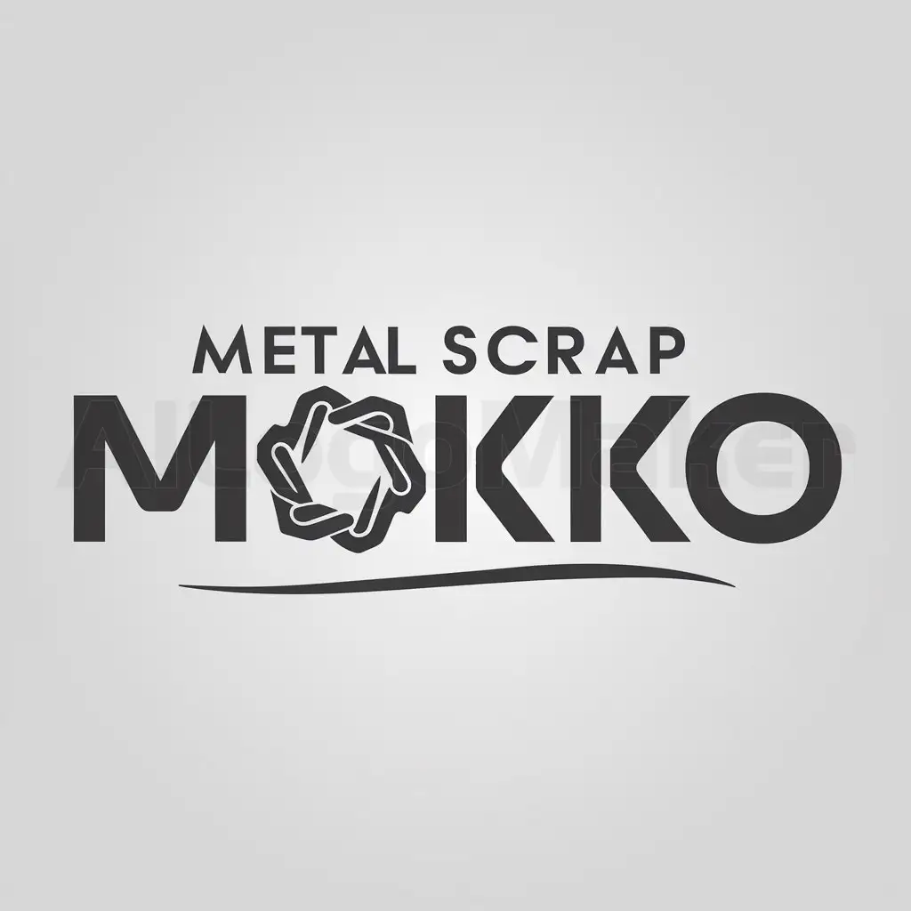a logo design,with the text " Metal scrap "MOKKO"

(Note: I'm assuming that "МОККО" is a specific name for a metal scrap business, so I translated it as-is without changing its case or content.)", main symbol:scrap metal,complex,clear background