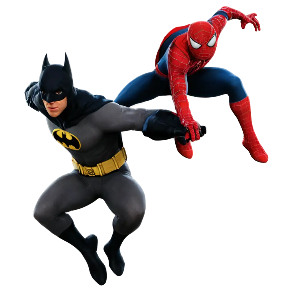Dynamic-PNG-Image-Batman-and-Spiderman-in-Epic-Showdown