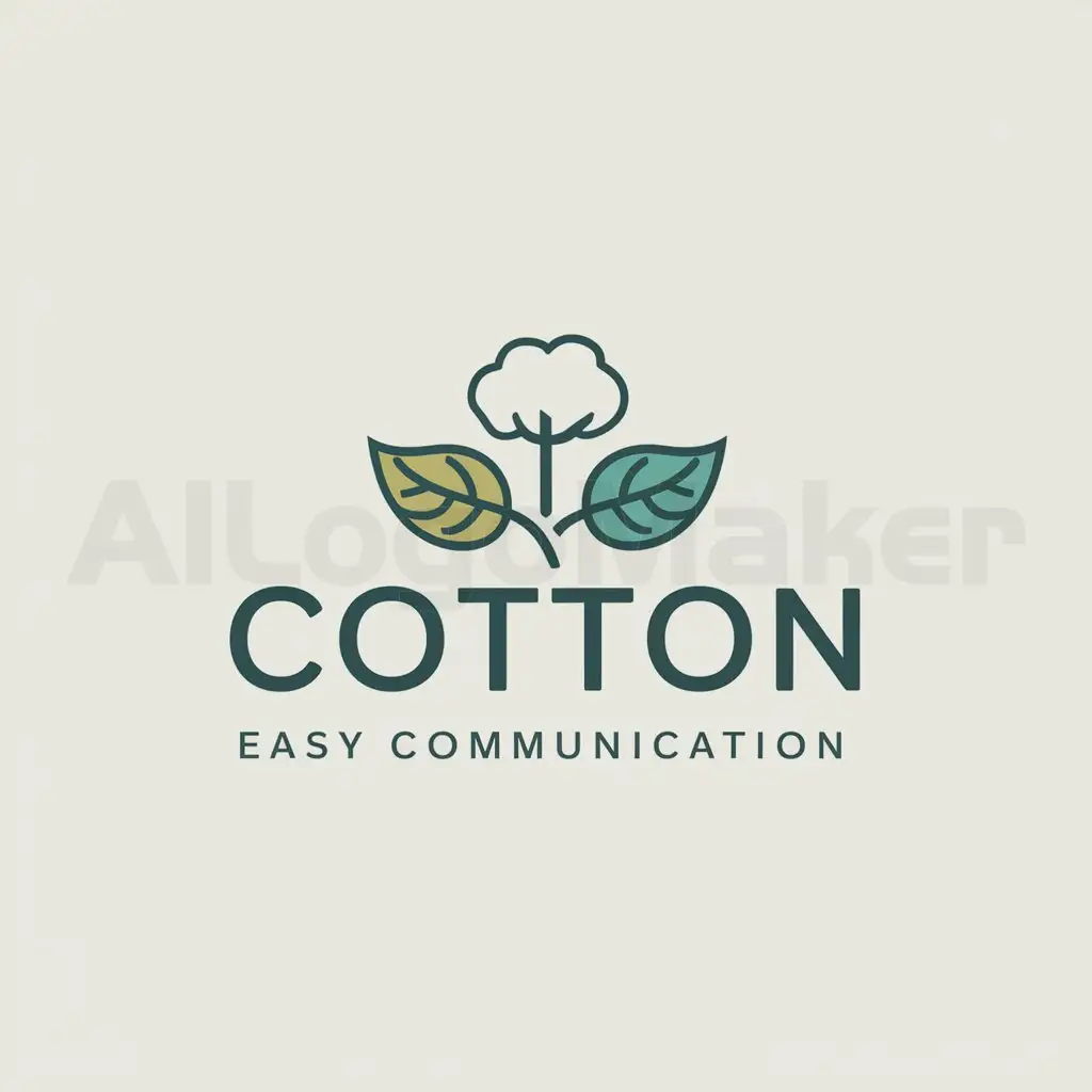 a logo design,with the text "cotton easy communication", main symbol:cotton, road traffic, transport,Moderate,be used in Others industry,clear background