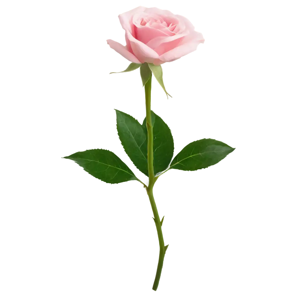 Exquisite-Single-Light-Pink-Rose-Flower-PNG-Enhance-Your-Content-with-Stunning-Floral-Art