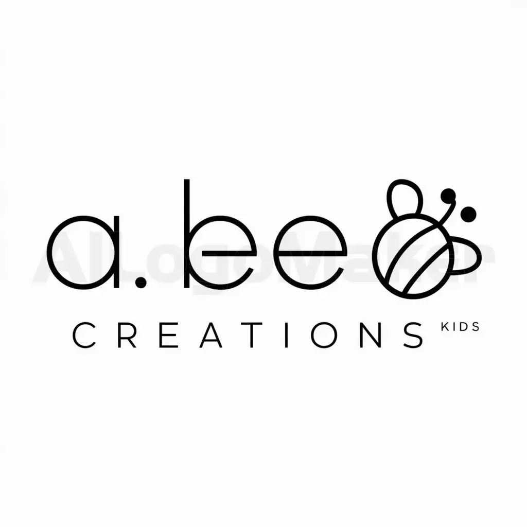 LOGO-Design-For-A-Bee-Creations-Minimalistic-Bee-Symbol-with-Jewelry-and-Kids-Theme