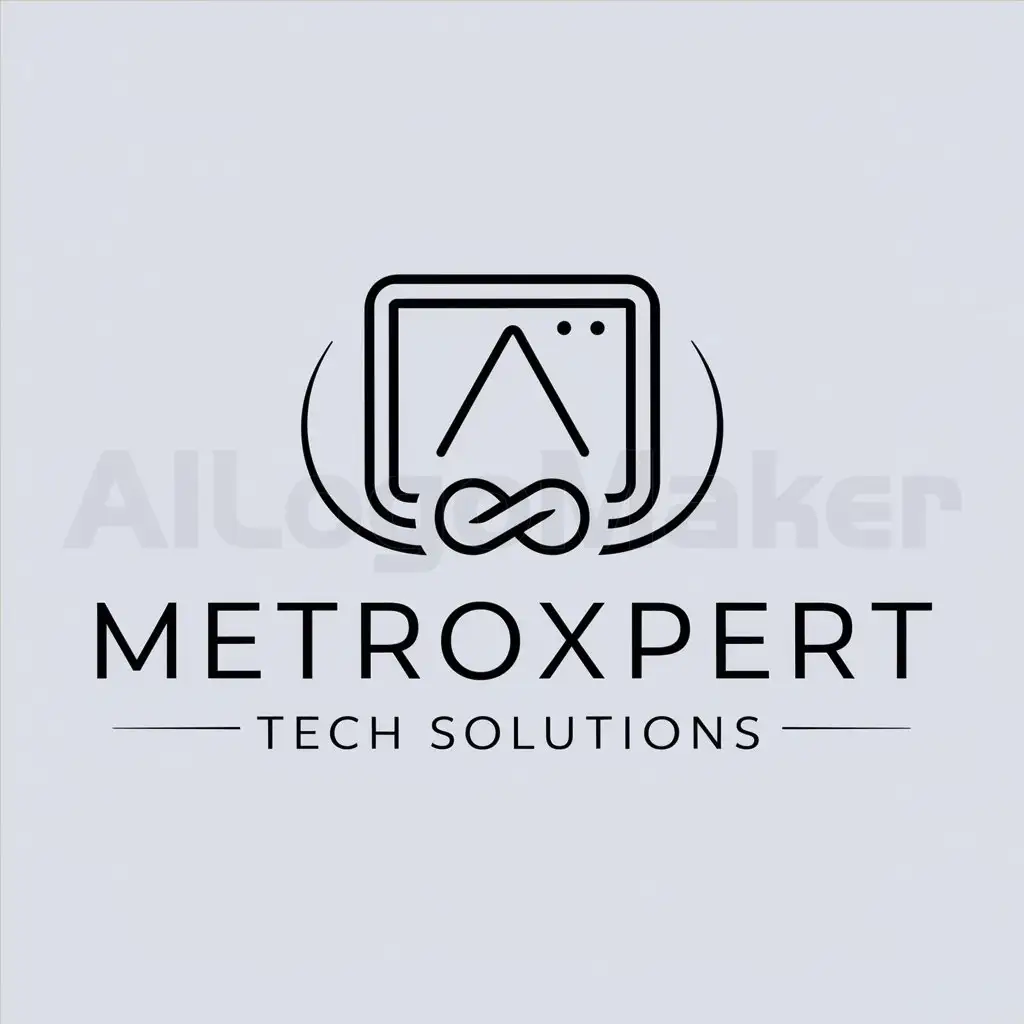 a logo design,with the text "MetroXpert Tech Solutions", main symbol:computer,Moderate,clear background