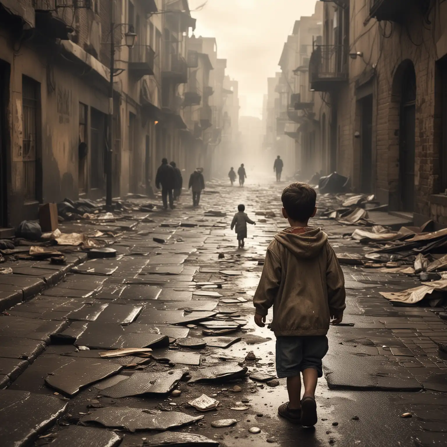Wat als God zou komen lopen Door de straten van de stad Zou Hij dan de tranen drogen Van elk verloren kind elke dag