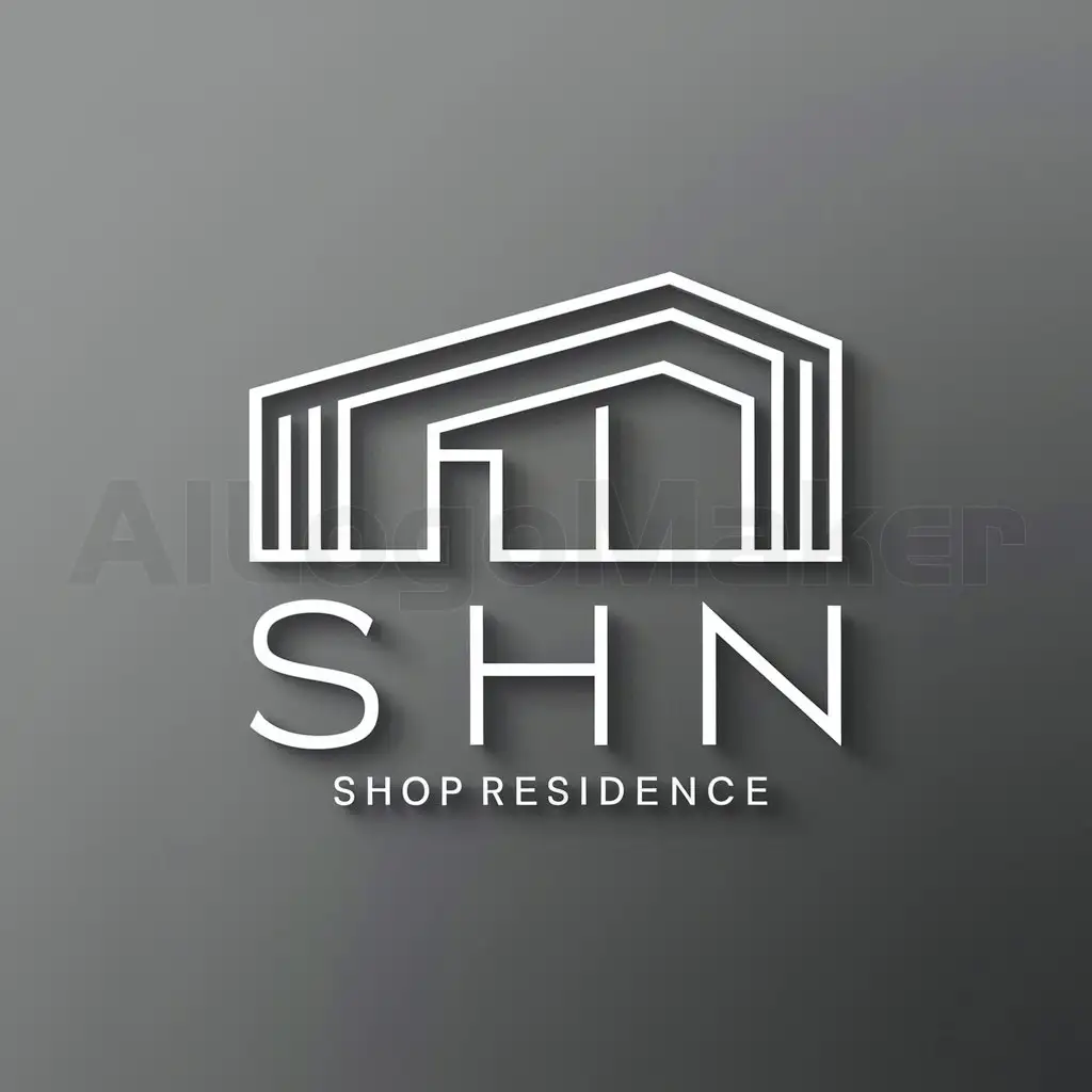 a logo design,with the text "shn", main symbol:Modern architectural shop residence,Moderate,clear background