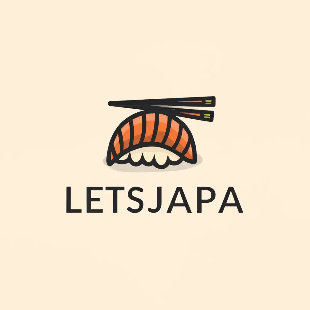 a logo design,with the text "letsjapa", main symbol:Sushi Food,Moderate,be used in Restaurant industry,clear background