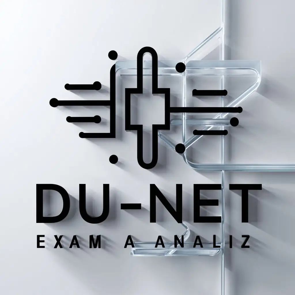 a logo design,with the text "DU-NET", main symbol:exam analiz,complex,be used in Technology industry,clear background