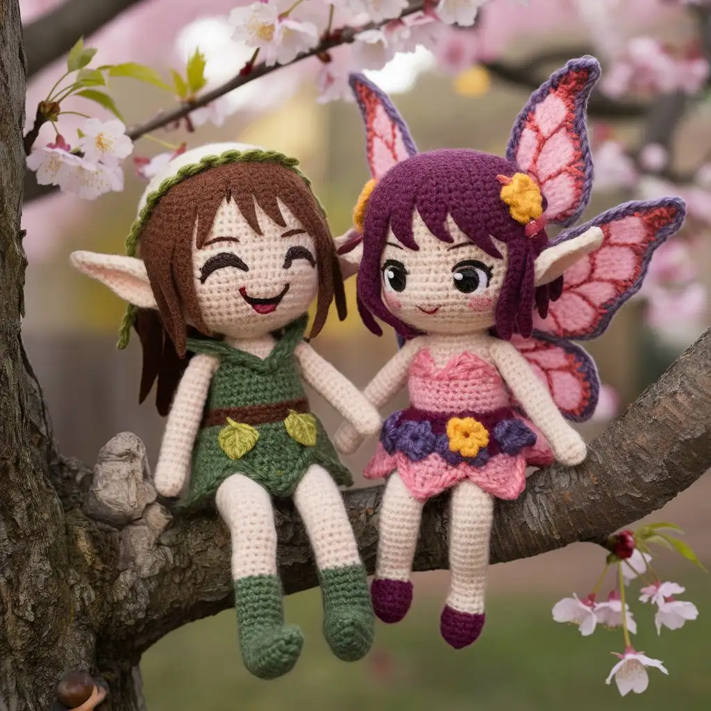 Elf fairy Crochet Plushies (anime style)