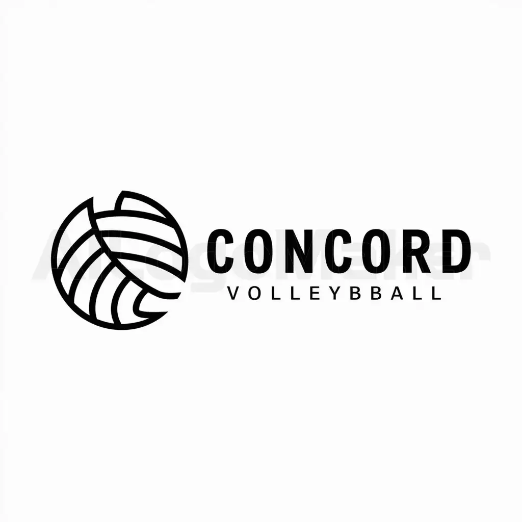 a logo design,with the text "concord", main symbol:Zelen',Moderate,be used in sprot(volleyball) industry,clear background