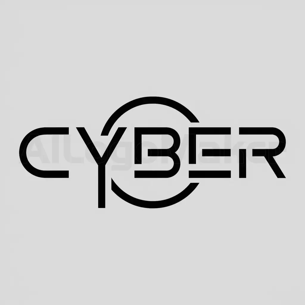 a logo design,with the text "cyber", main symbol:circle,Moderate,clear background