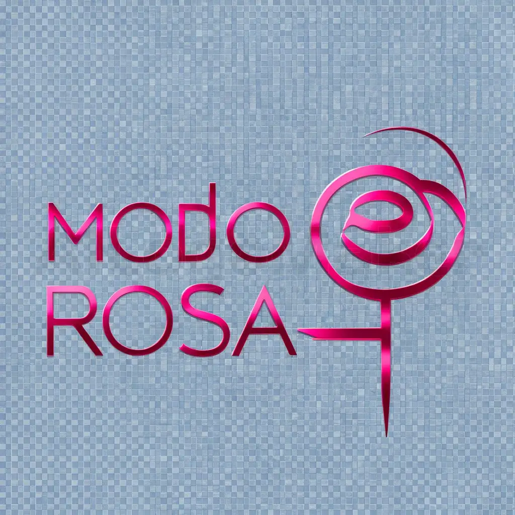 a logo design,with the text "Modo Rosa", main symbol:ROSA COLOR ROSA METALICO,Minimalistic,be used in Others industry,clear background