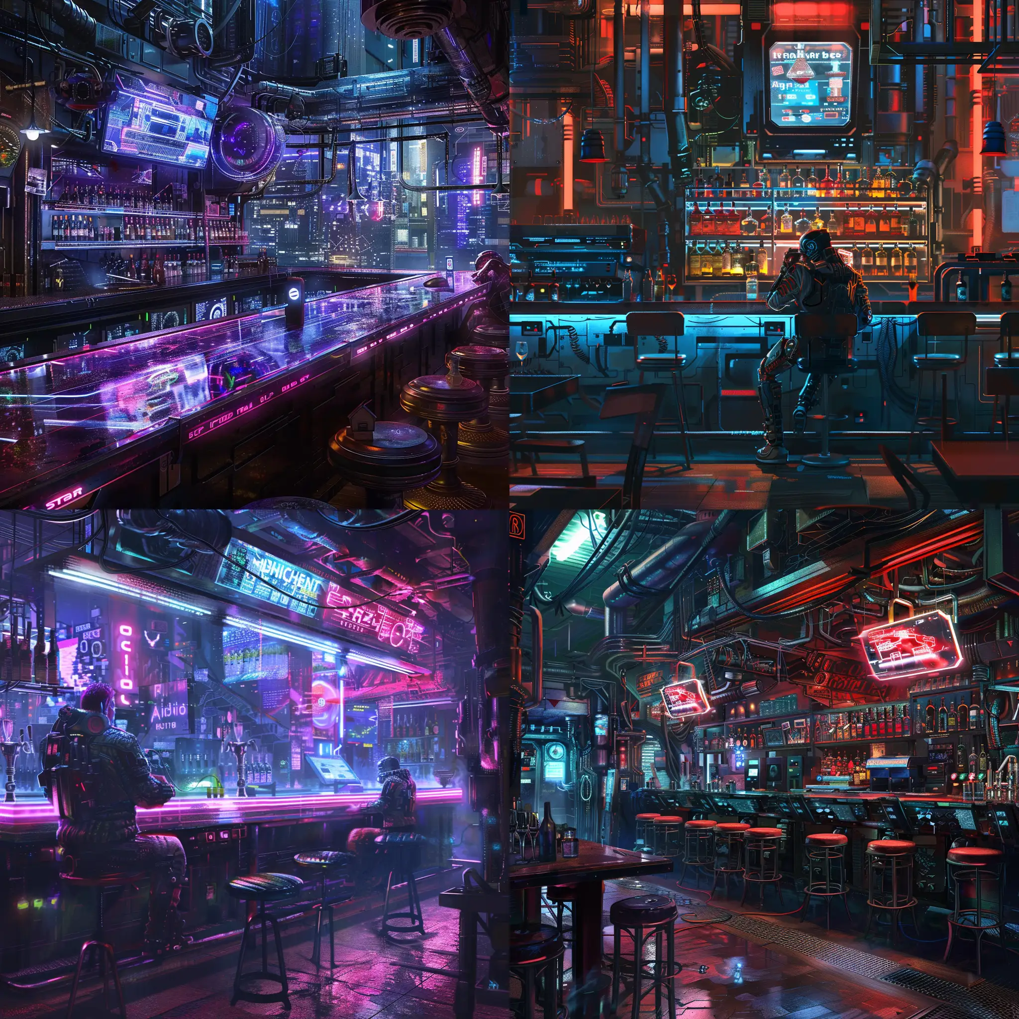 bar, cyberpunk
