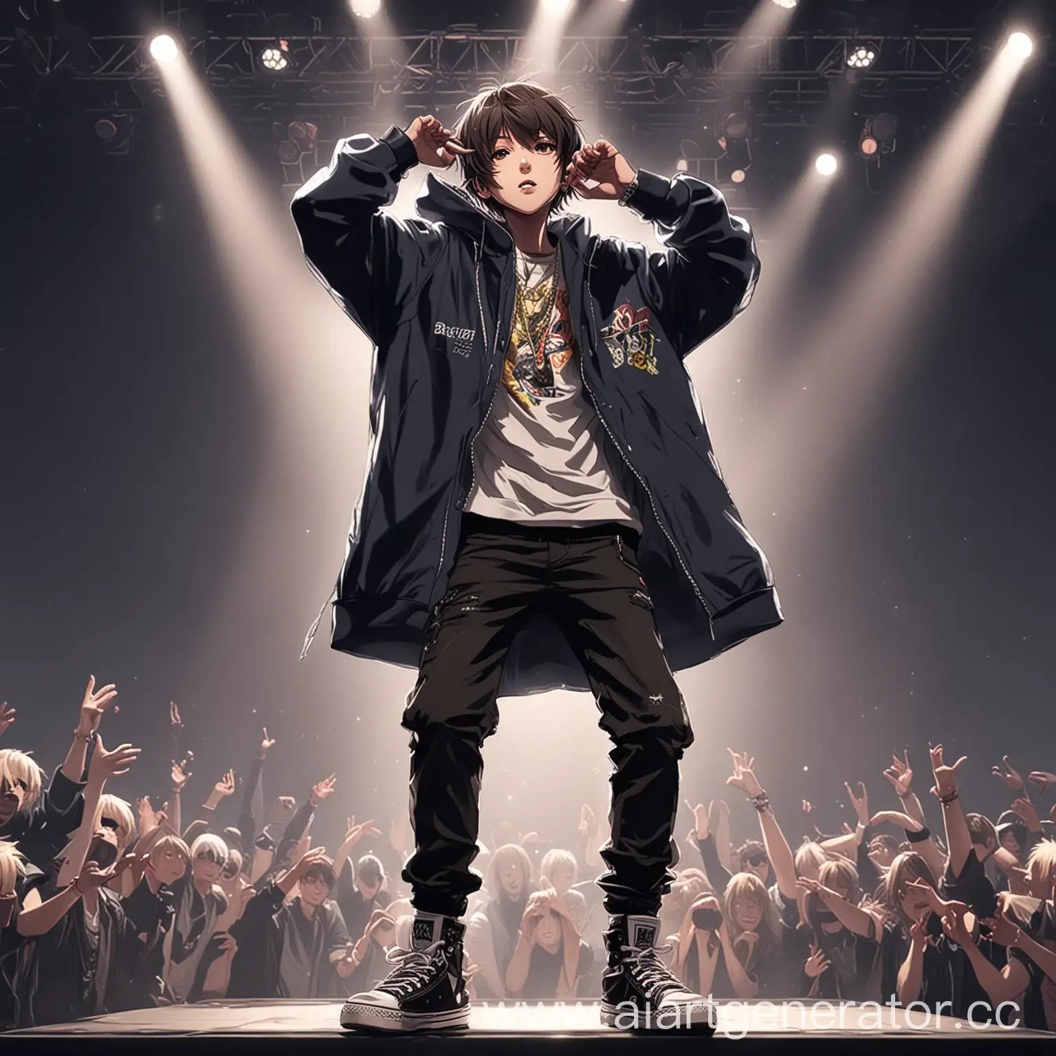 Anime-Boy-Performing-Rap-on-Stage-Dynamic-HipHop-Performance-Art