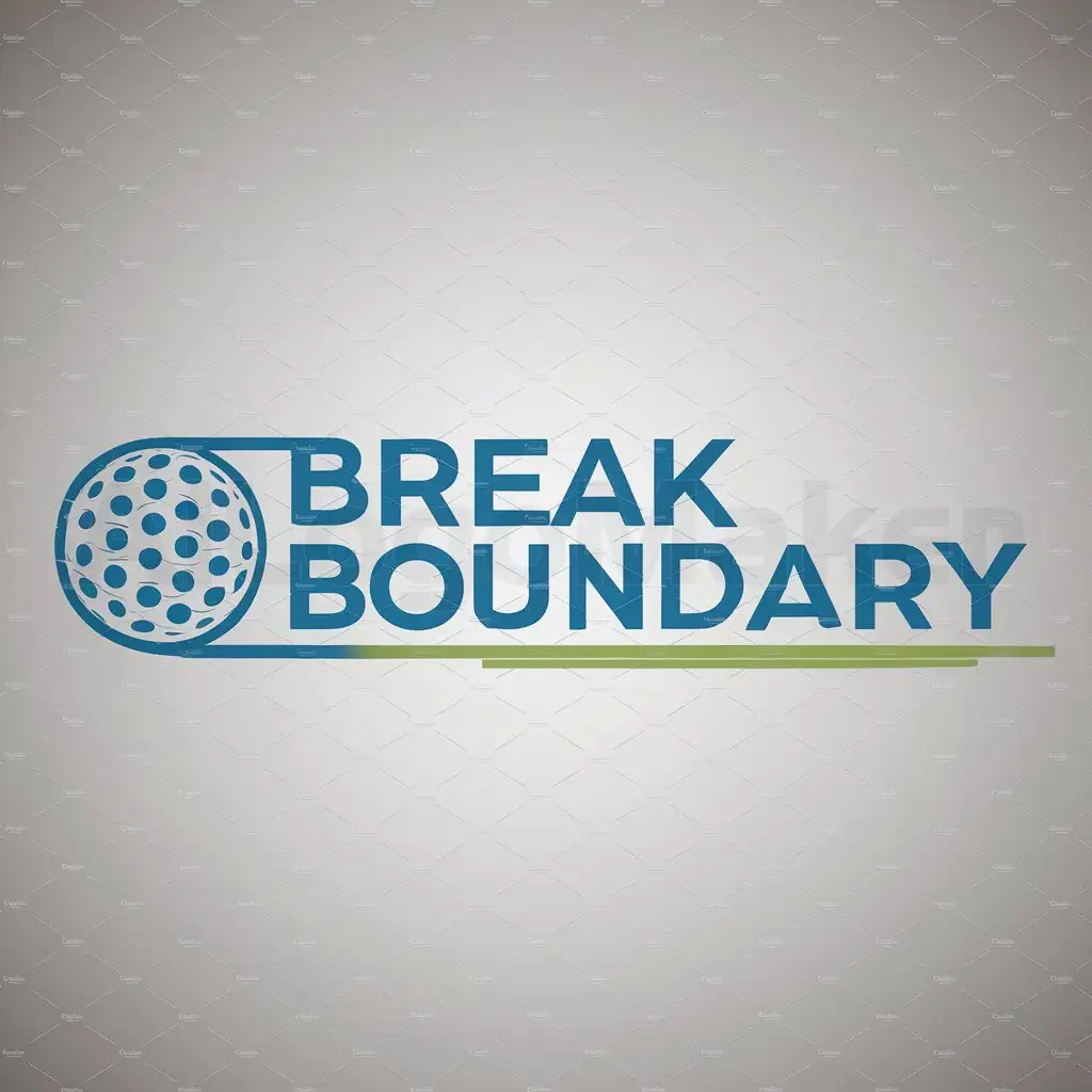 a logo design,with the text "Break Boundary", main symbol:golf ball,Moderate,be used in Sports Fitness industry,clear background