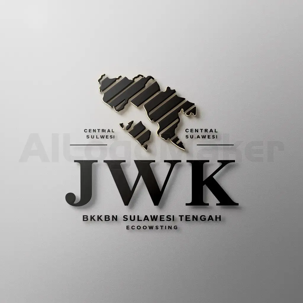 a logo design,with the text "JWK", main symbol:Map of Central Sulawesi,Moderate,be used in BKKBN SULAWESI TENGAH industry,clear background