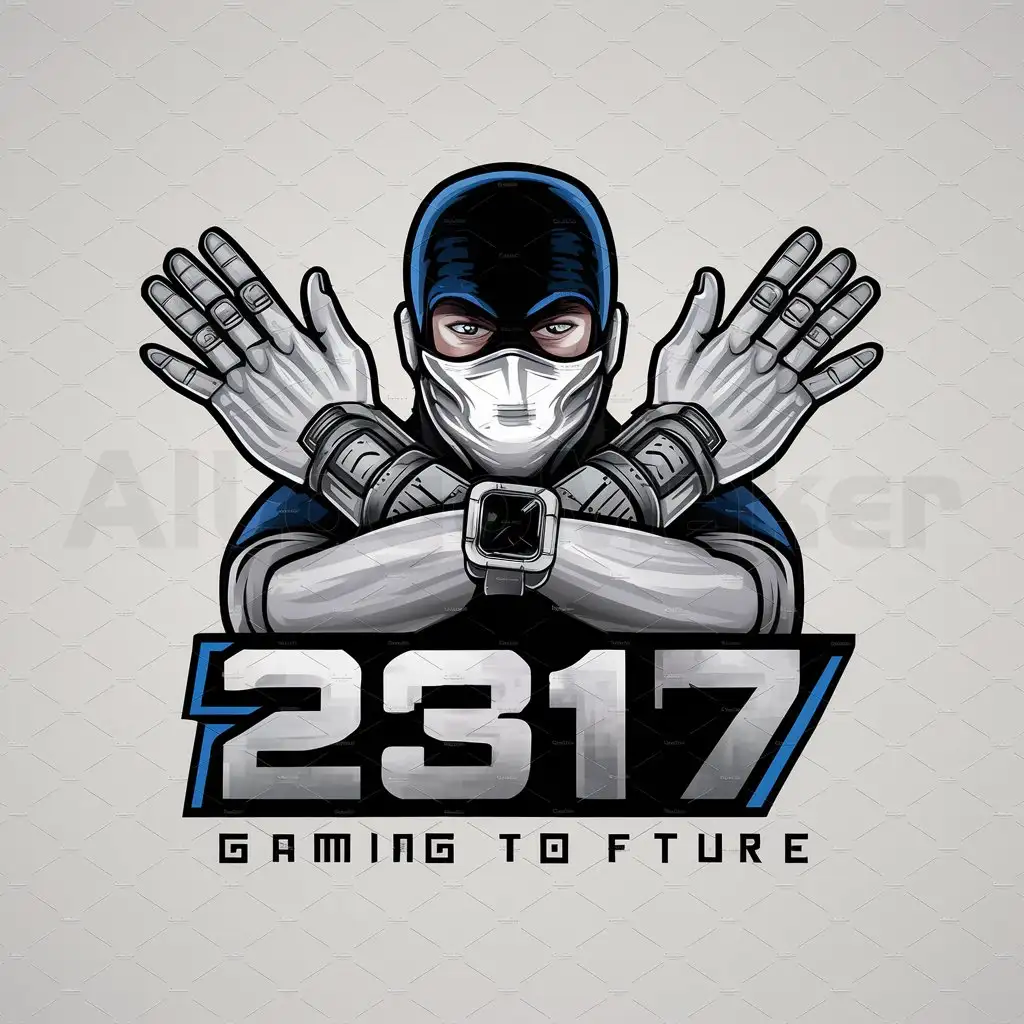 LOGO-Design-For-2317-Futuristic-Man-Masked-with-XArms-and-Smart-Watch