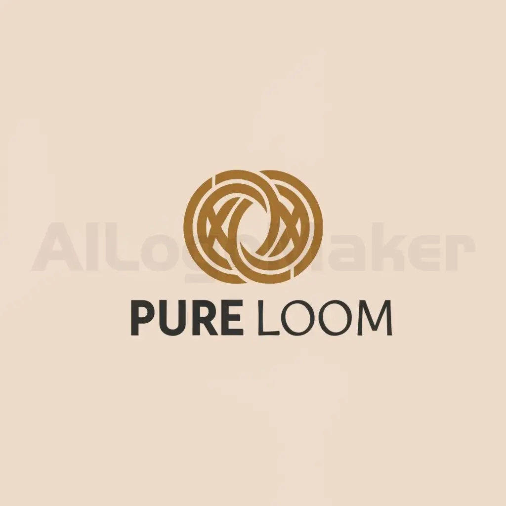 a logo design,with the text "PureLoom", main symbol:A circle ,Moderate,be used in Retail industry,clear background