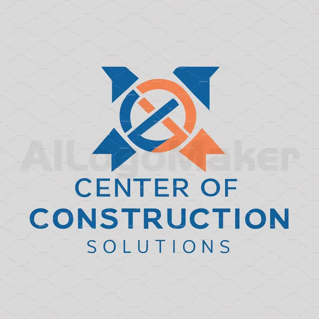 LOGO-Design-For-Center-of-Construction-Solutions-Bold-Text-with-Center-Symbol-for-Construction-Industry