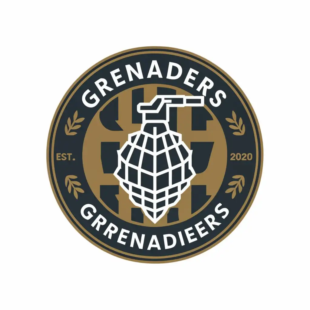 LOGO-Design-For-Grenadiers-Minimalistic-Round-Emblem-for-Military-School-Team