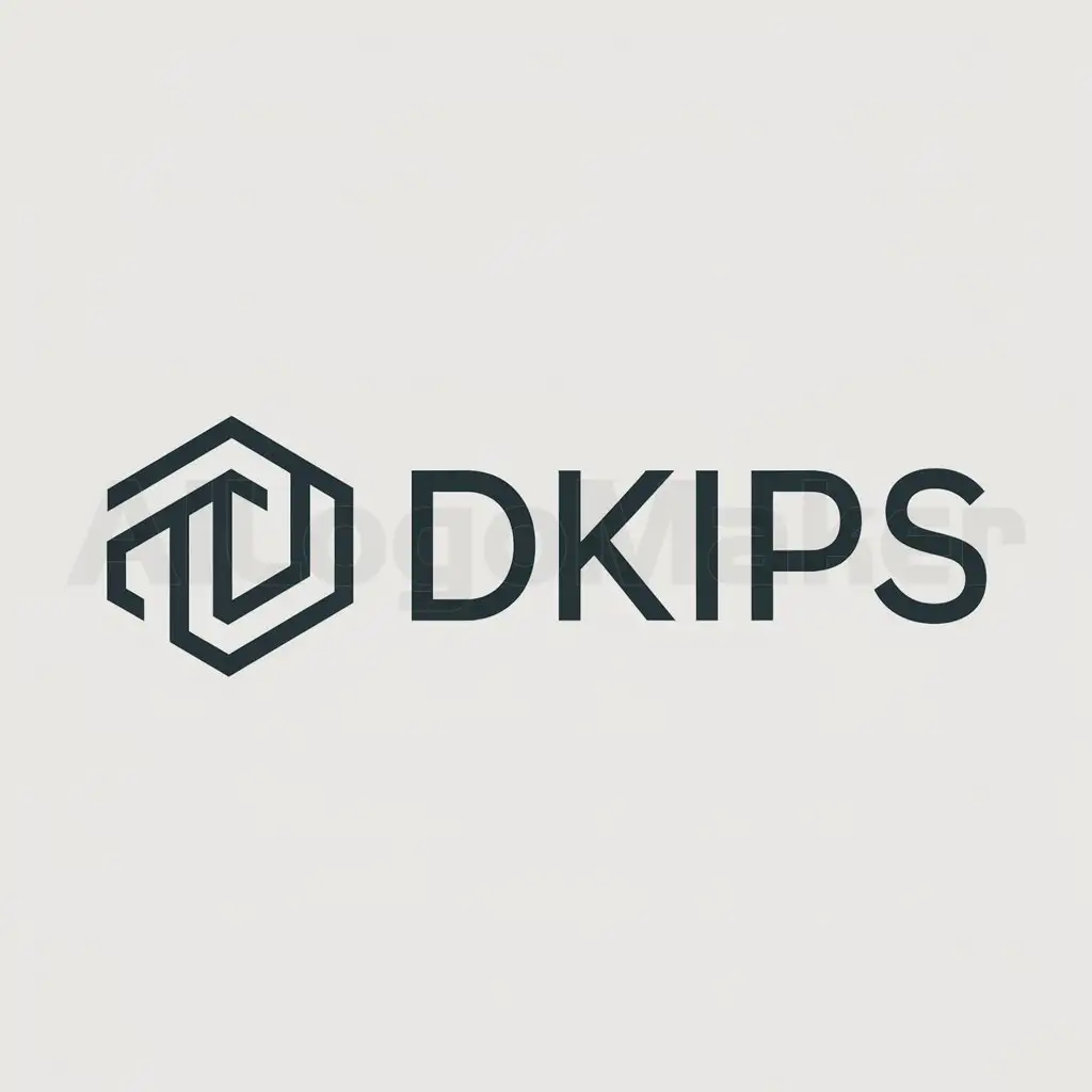 a logo design,with the text "DKIPS", main symbol:Logotype, encryption, statistic,Moderate,be used in Technology industry,clear background
