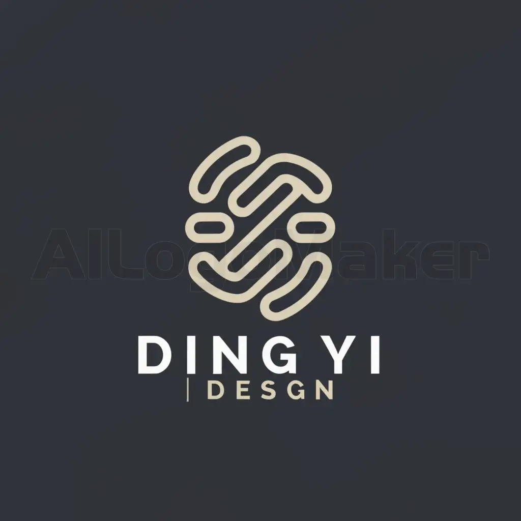 a logo design,with the text "Dingyi Design", main symbol:Each line in the design should be smooth and precise, and each shape should be clear and orderly. These lines and shapes can interweave with each other, forming a dynamic balance, giving people a visual enjoyment.,Minimalistic,be used in Technology industry,clear background