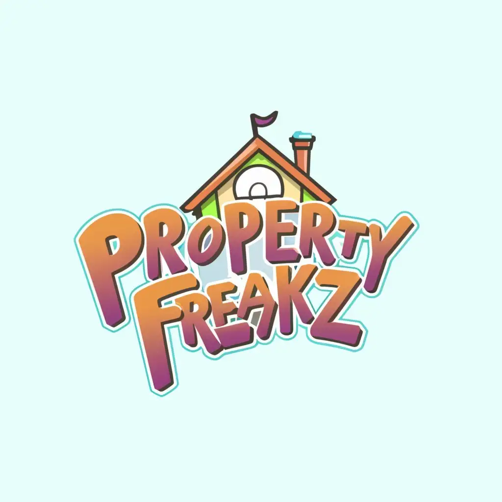 LOGO-Design-For-PropertyFreakz-Playful-and-Unique-with-Quirky-Style-on-Clear-Background