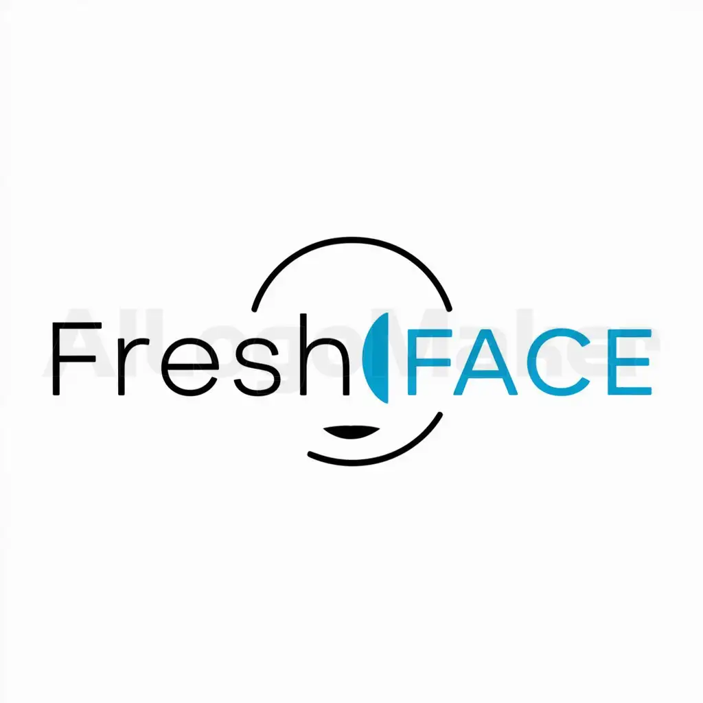 a logo design,with the text "FreshFace ", main symbol:without,Minimalistic,clear background