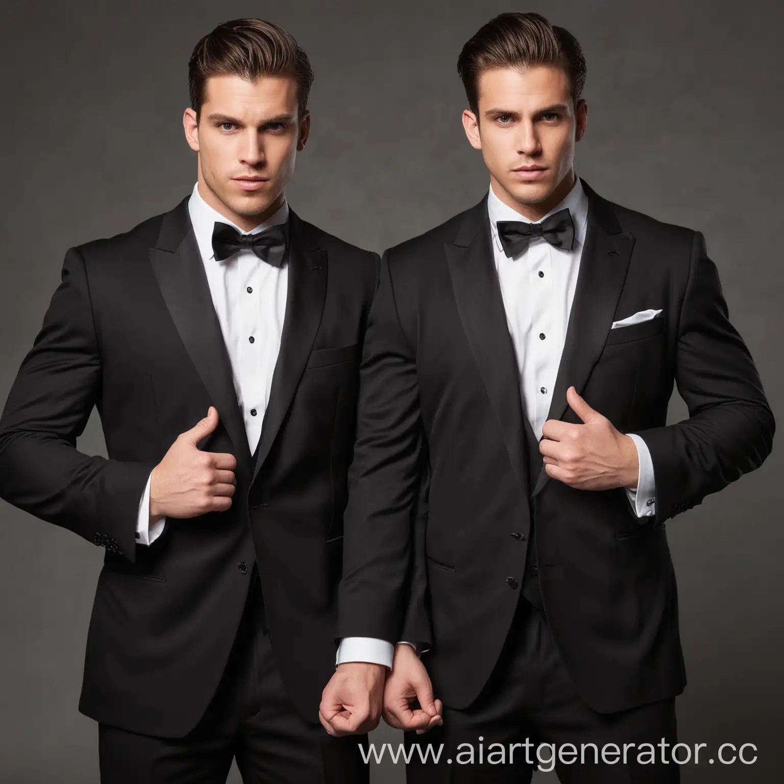 Elegant-Men-in-Tuxedos-Engage-in-Intense-Confrontation