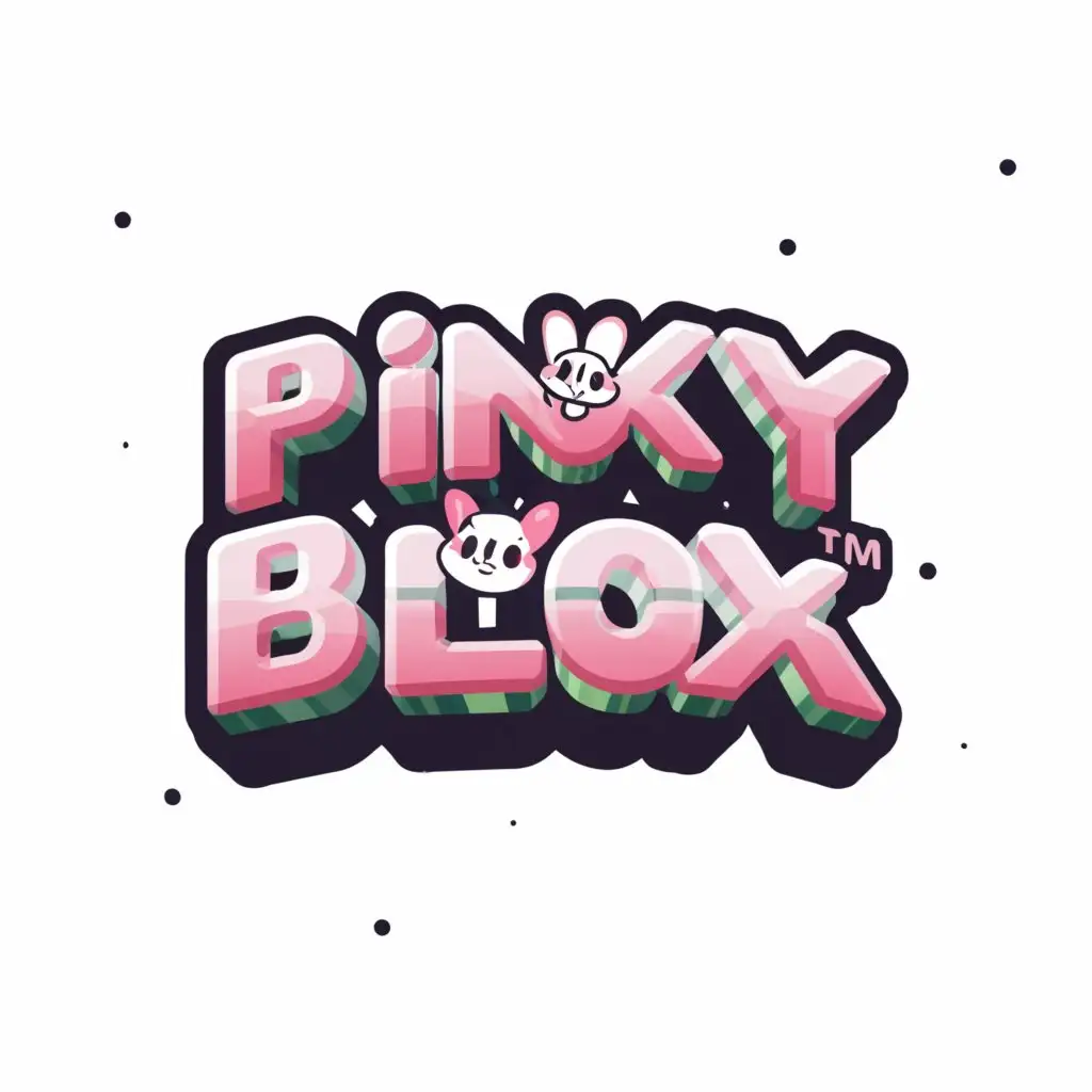 a logo design, with the text 'Pinky Blox', main symbol:Kuromi, Moderate, be used in Others industry, clear background