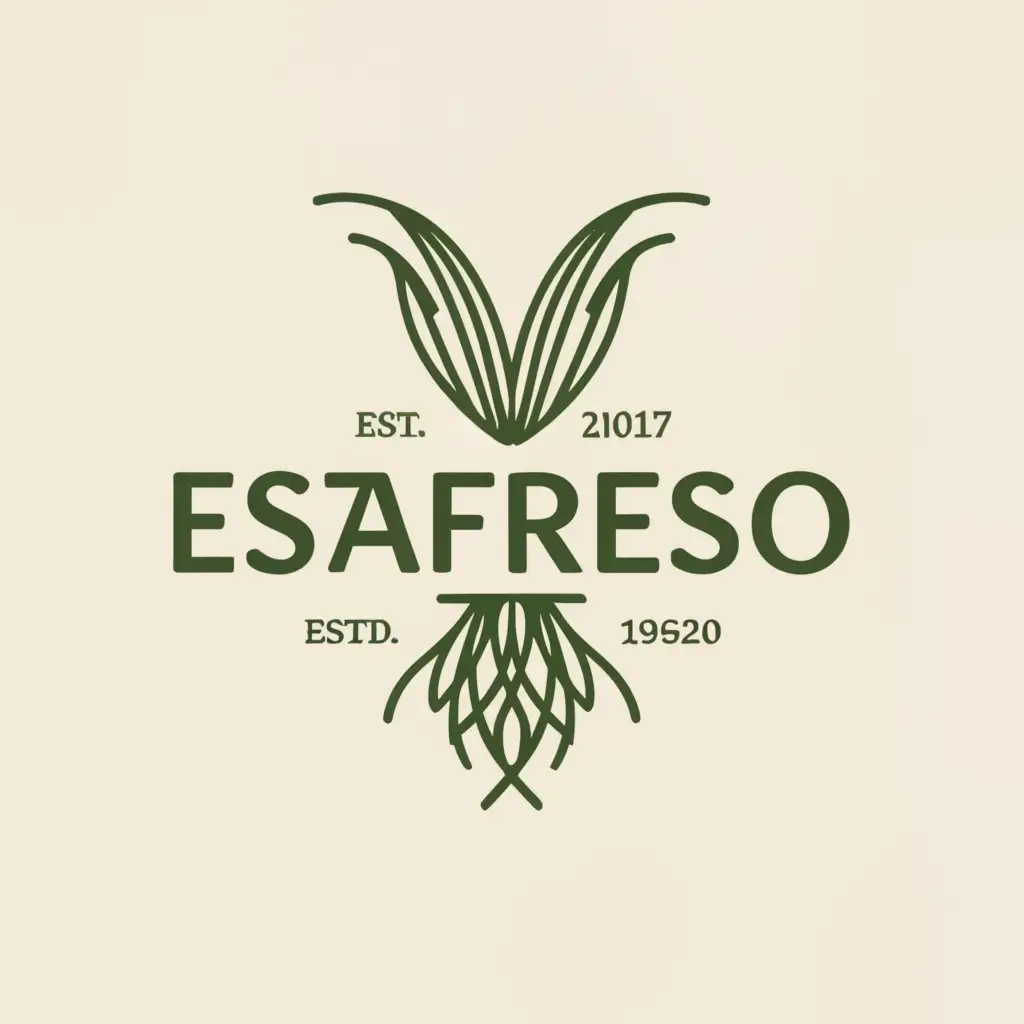 a logo design,with the text "ESTAFRESCO", main symbol:fennel,complex,clear background
