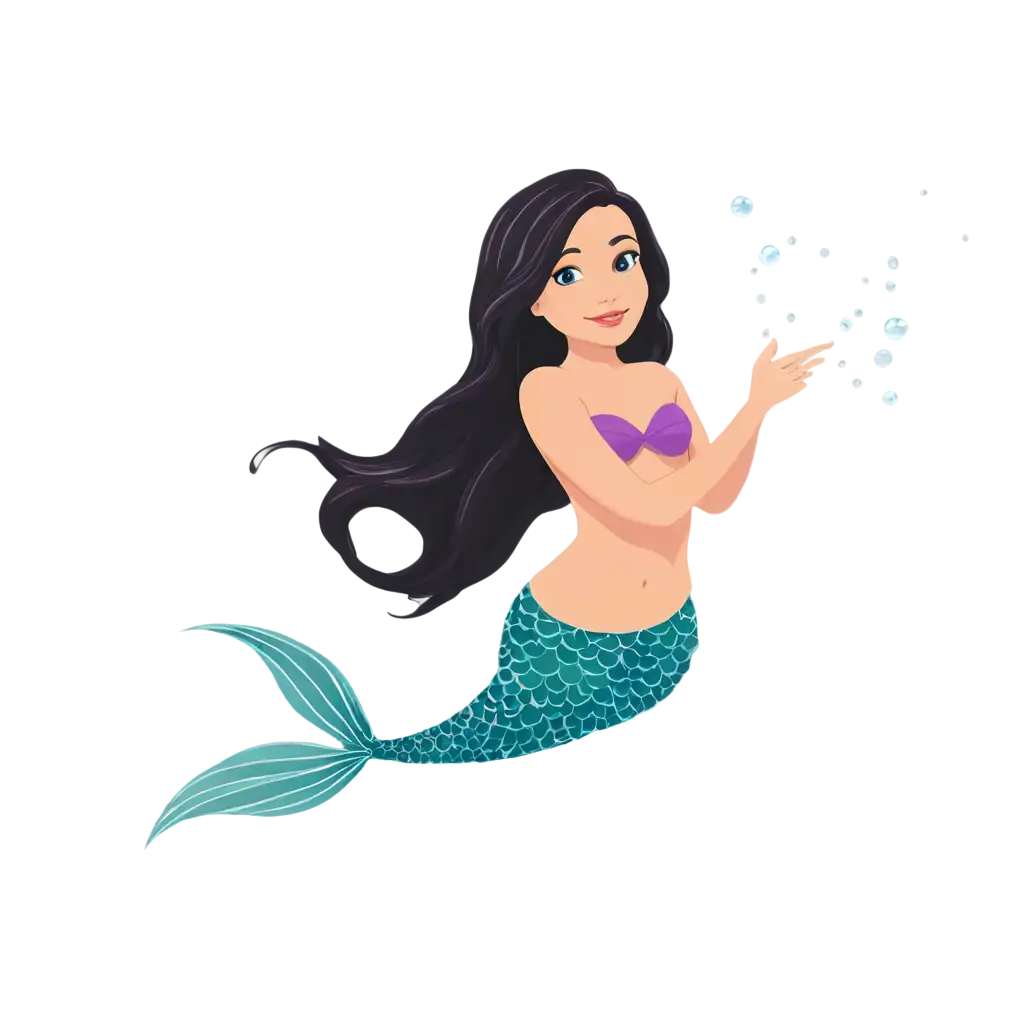 Vibrant-A4-PNG-Sticker-of-a-Colorful-Mermaid-Enhance-Your-Designs-with-HighQuality-Graphics