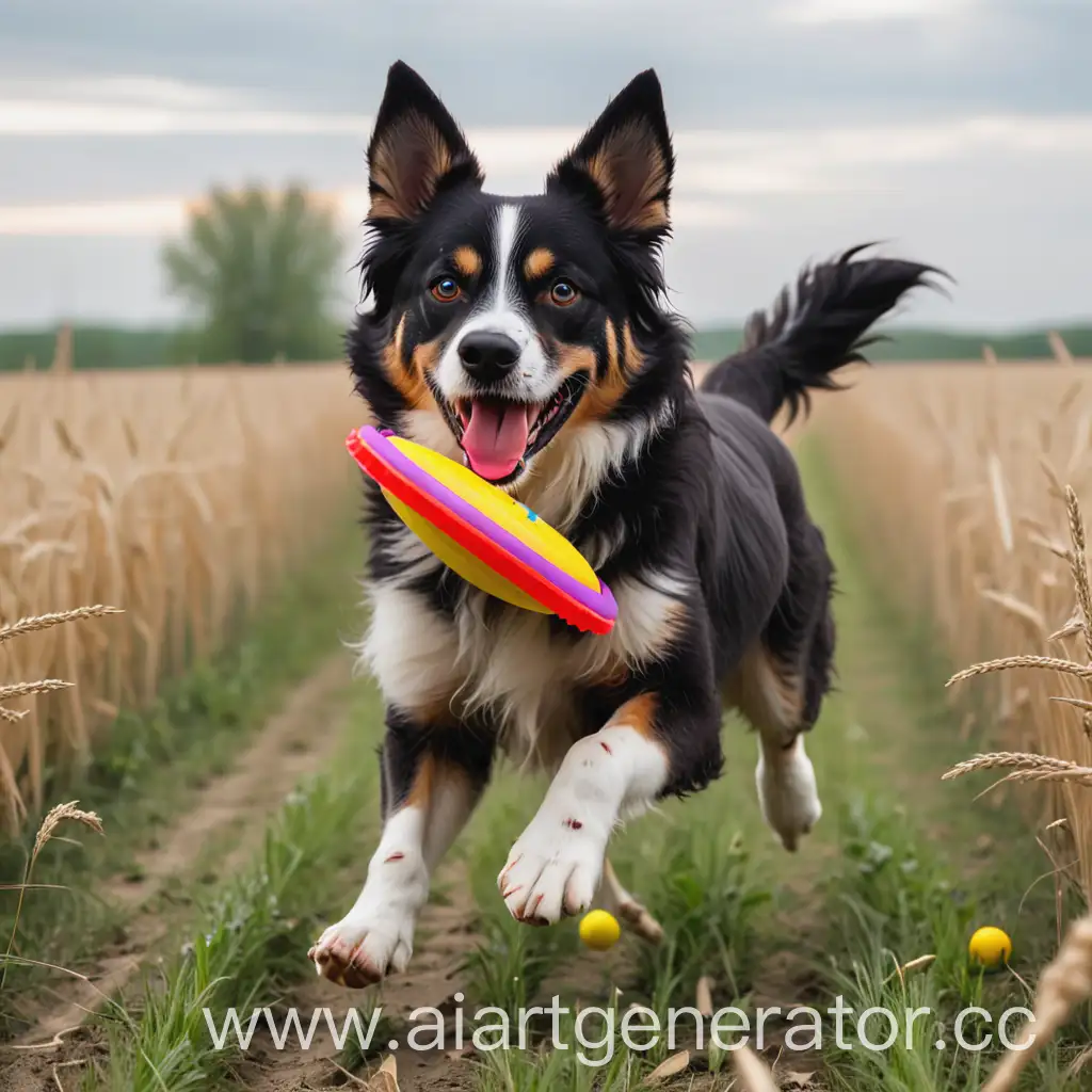MediumSized-Dog-Playfully-Frolicking-in-a-Field-with-Toys