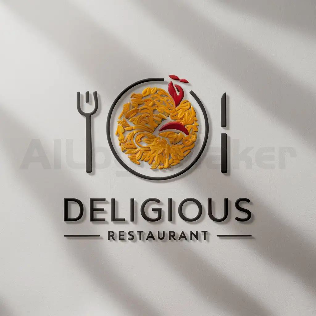 a logo design,with the text 'delicious restaurant', main symbol:filipino food inspired by spain,Minimalistic,be used in Religious industry,clear background
