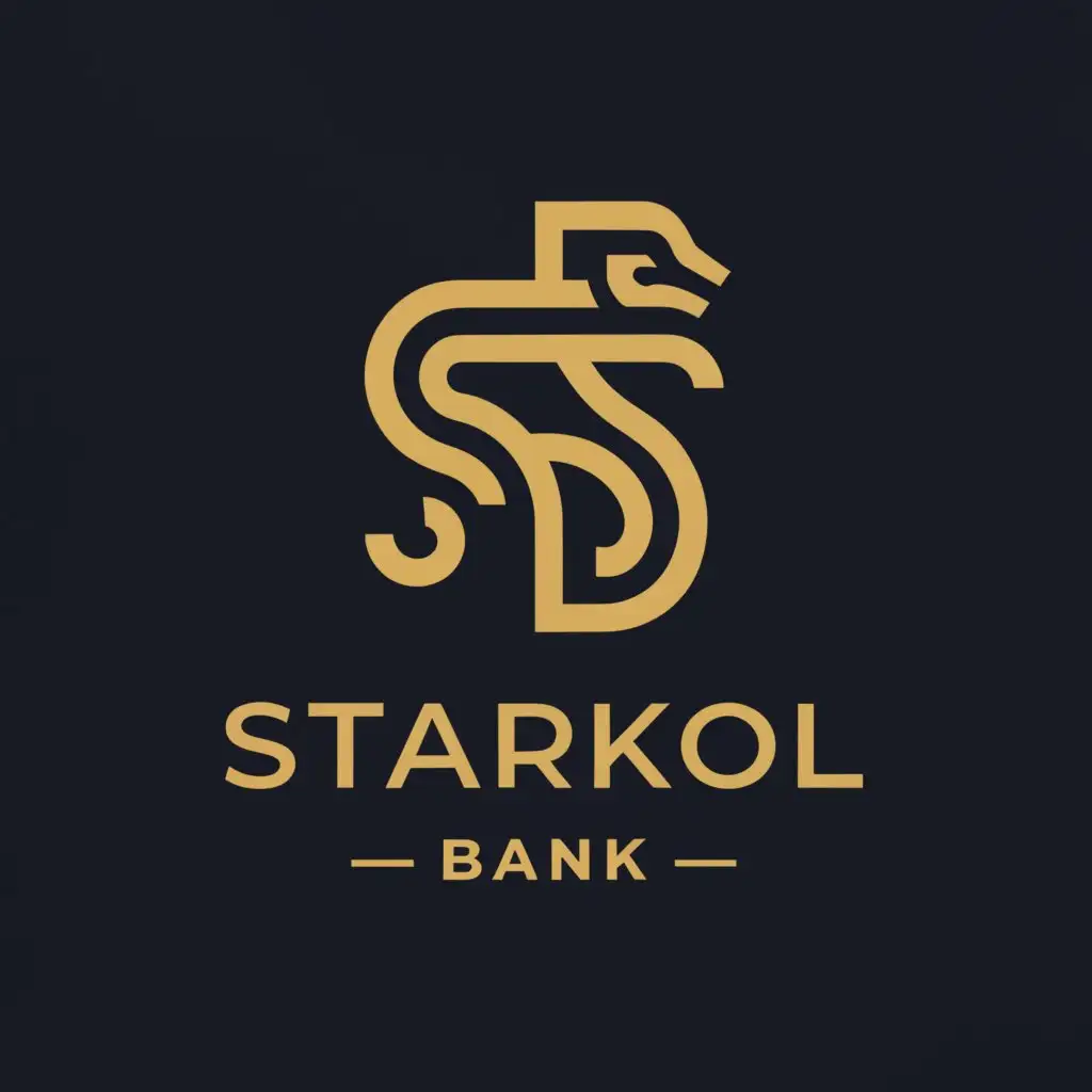 a logo design,with the text "STARKOL BANK", main symbol:tiger AND LETTERS S,K,complex,be used in Finance industry,clear background