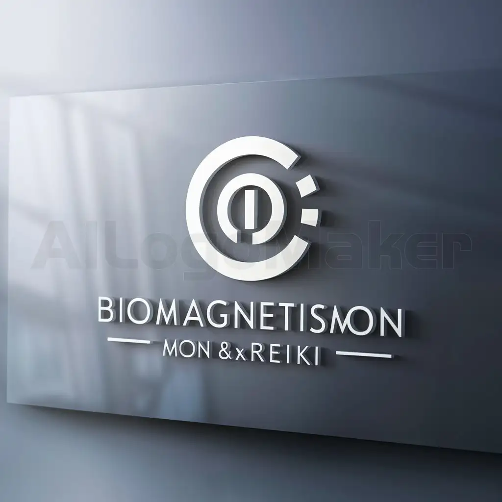 a logo design,with the text "BioMagnetismon&nReiki", main symbol:C D,Moderate,be used in Others industry,clear background