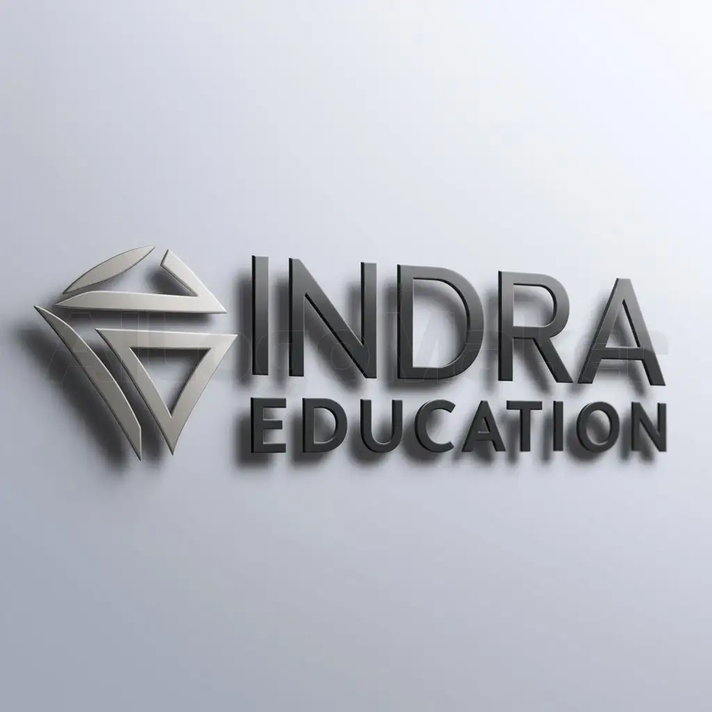 a logo design,with the text "Indra Education", main symbol:Vedic Education with 3d design,Moderate,be used in Education industry,clear background