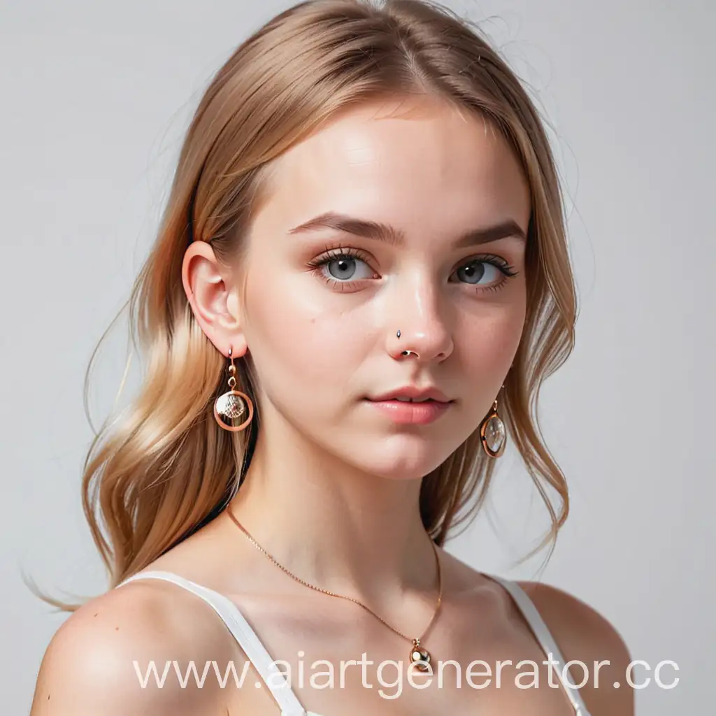 Portrait-of-a-Girl-with-Fair-Hair-and-Piercings-on-White-Background