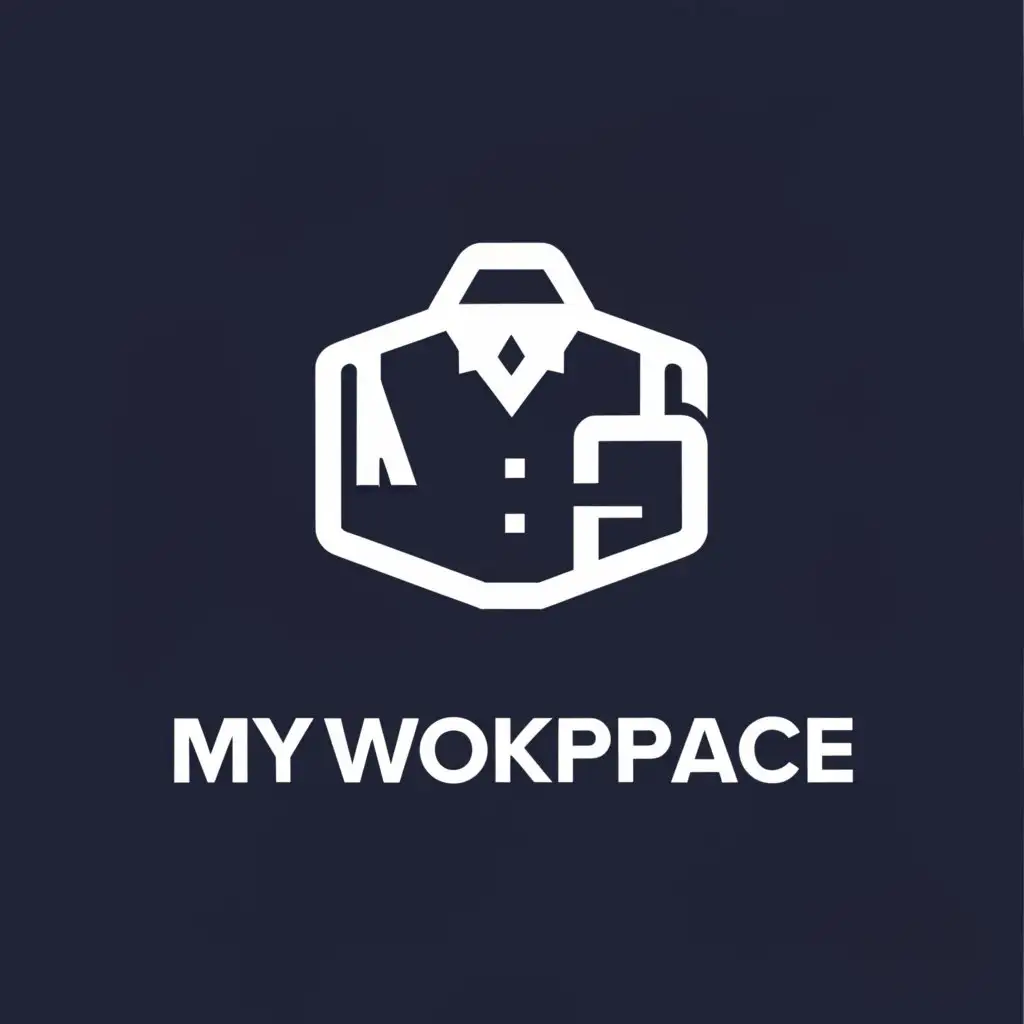 a logo design,with the text "My workplace", main symbol:Whole suit and briefcase,Minimalistic,be used in Others industry,clear background