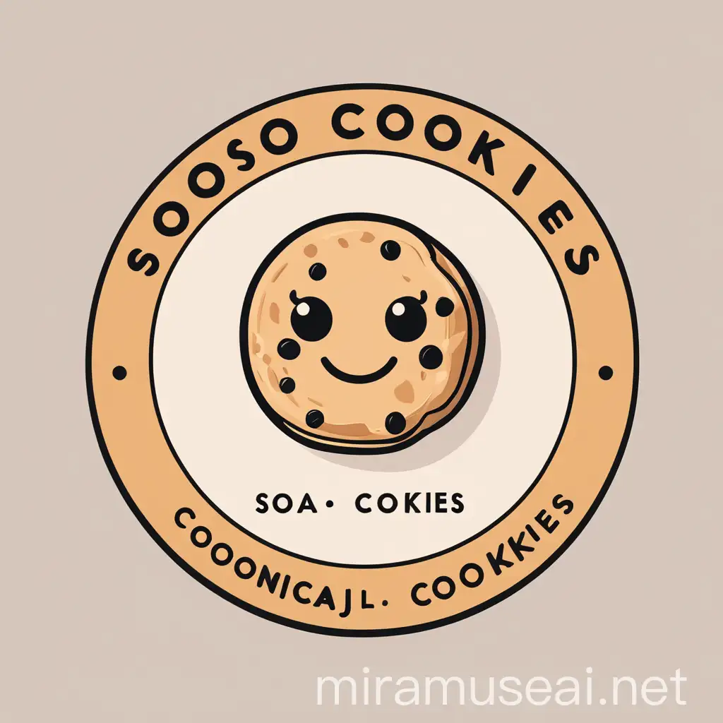 Can you make me a logo that represent a cookie and the name of it SOSO cookies