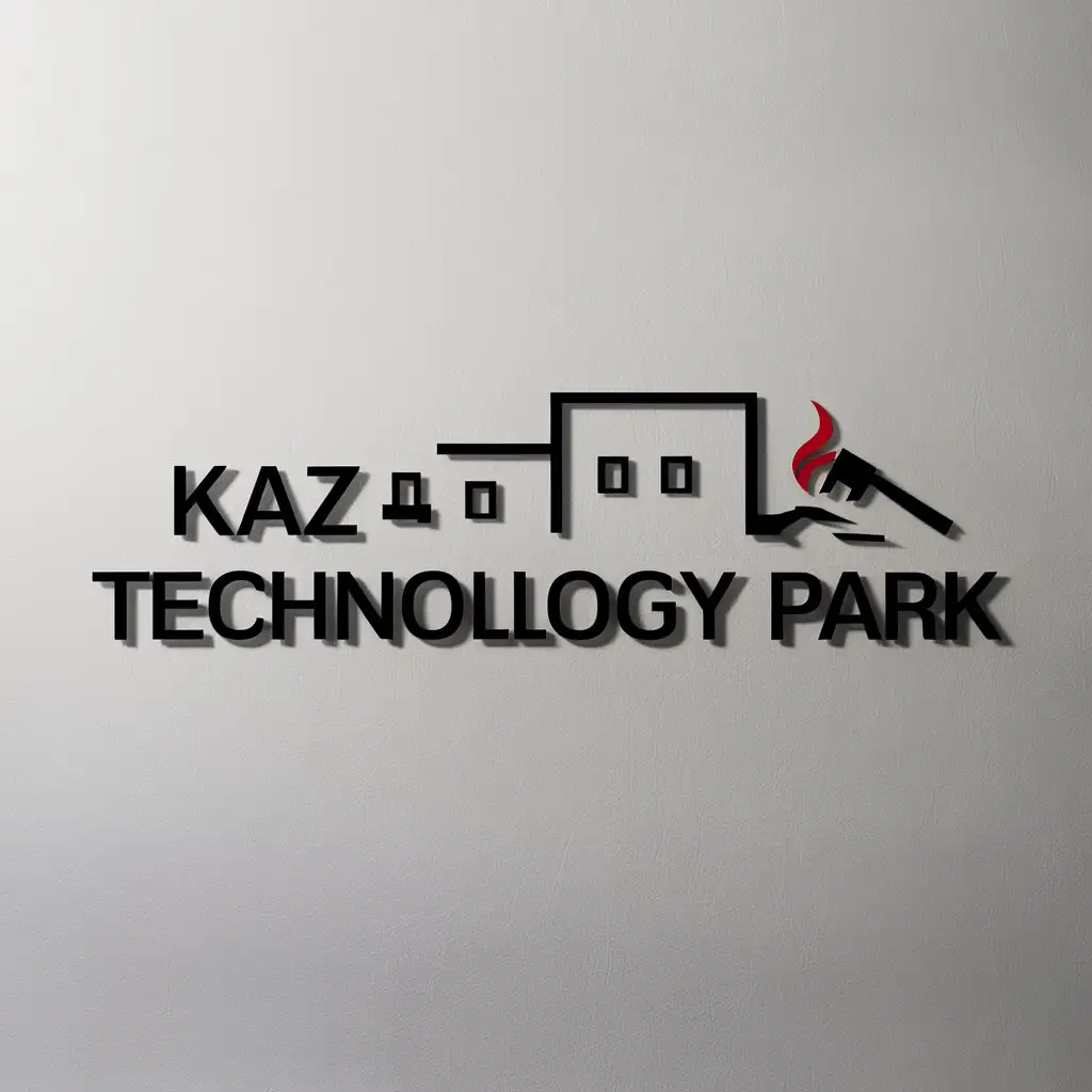 Black and Red KAZ TECHNOLOGY PARK Logo on White Background