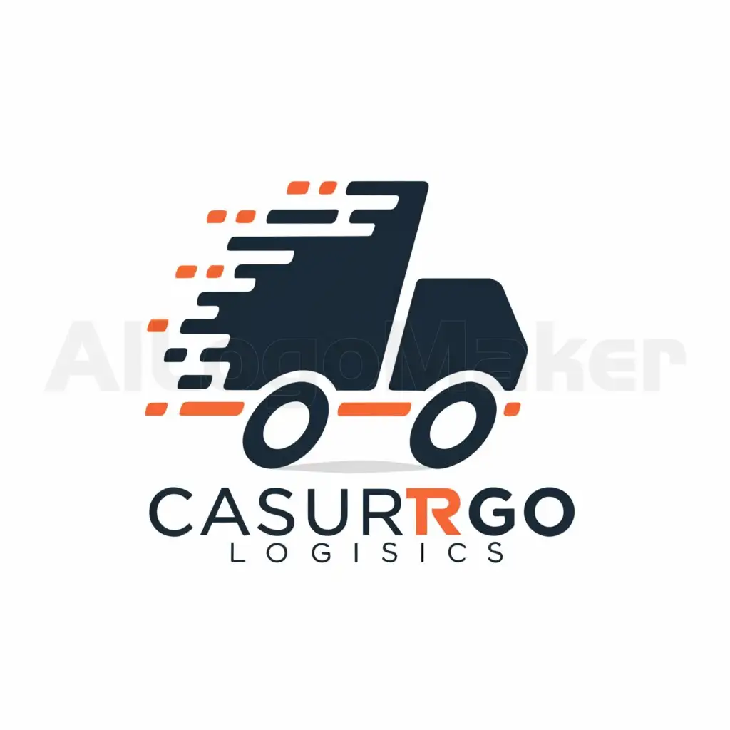 a logo design,with the text "Casurgo Logistics", main symbol:Trucking, Use  Truck Symbol,complex,be used in Travel industry,clear background