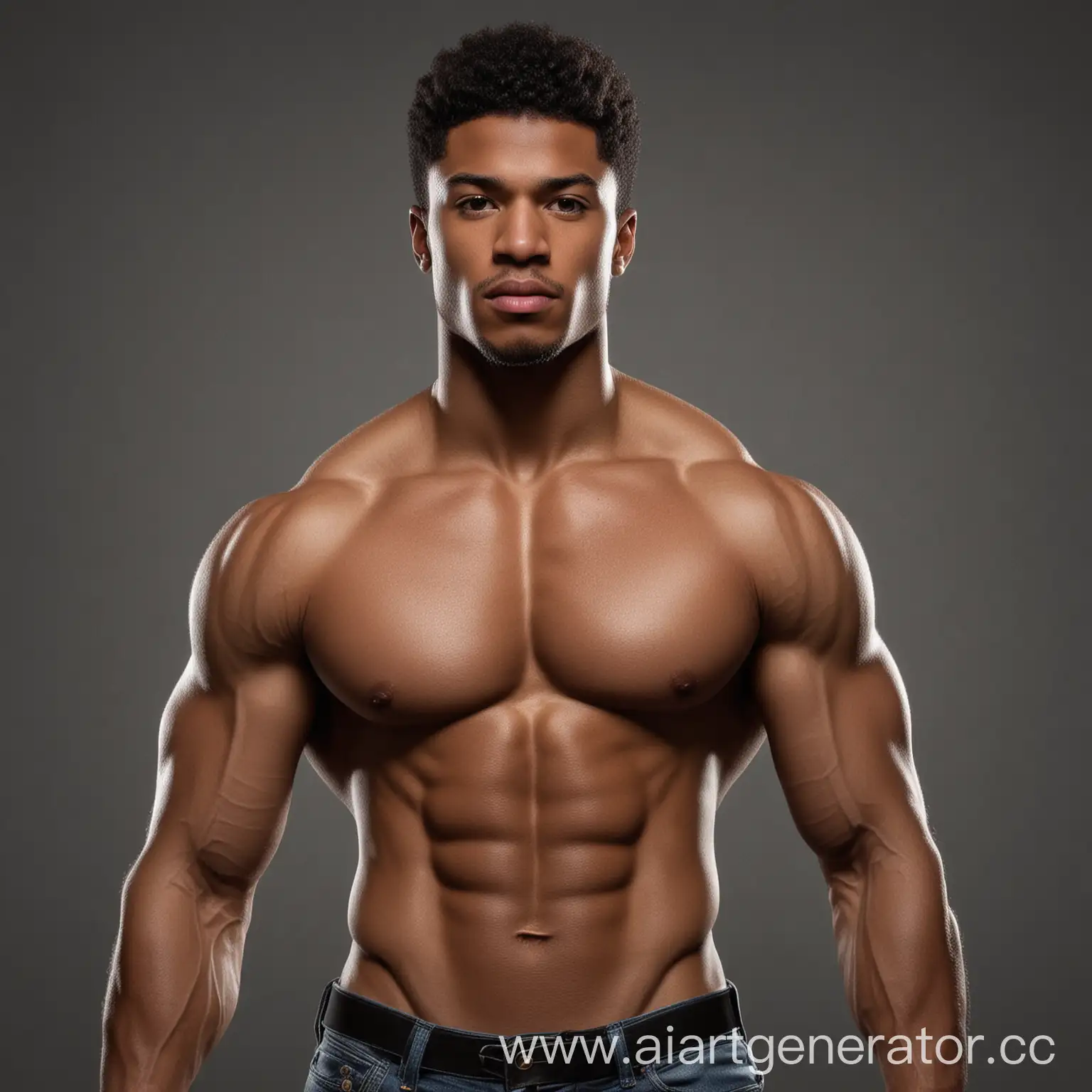 Cinematic-Still-Photorealistic-Portrait-of-a-Young-AfroLatino-Man-with-Muscular-Physique