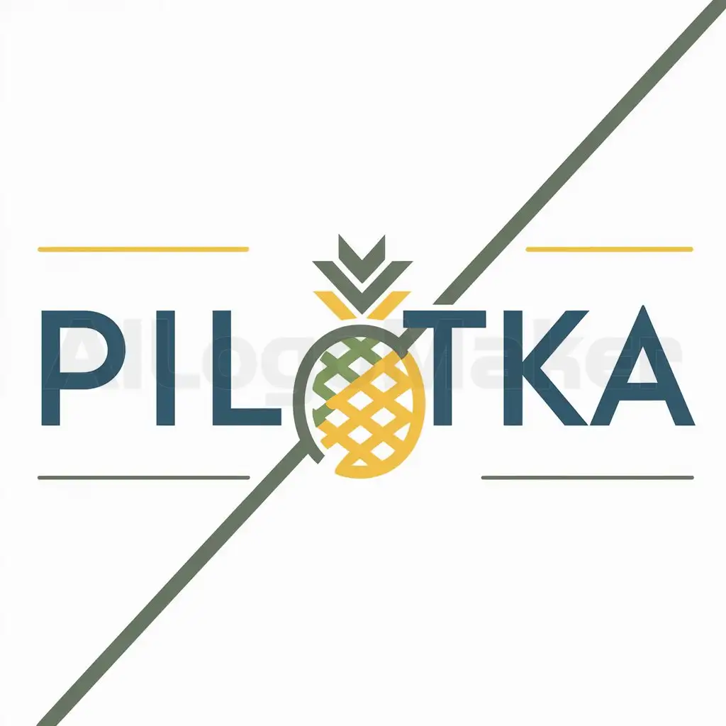 a logo design,with the text "PILOTKA", main symbol:pineapple,Moderate,clear background