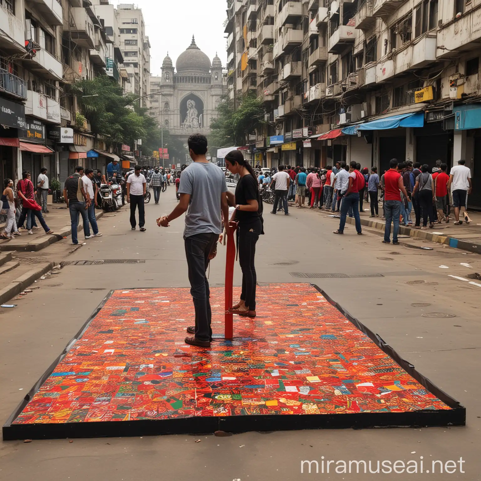 Colorful PopUp Art Street Installation in Mumbai