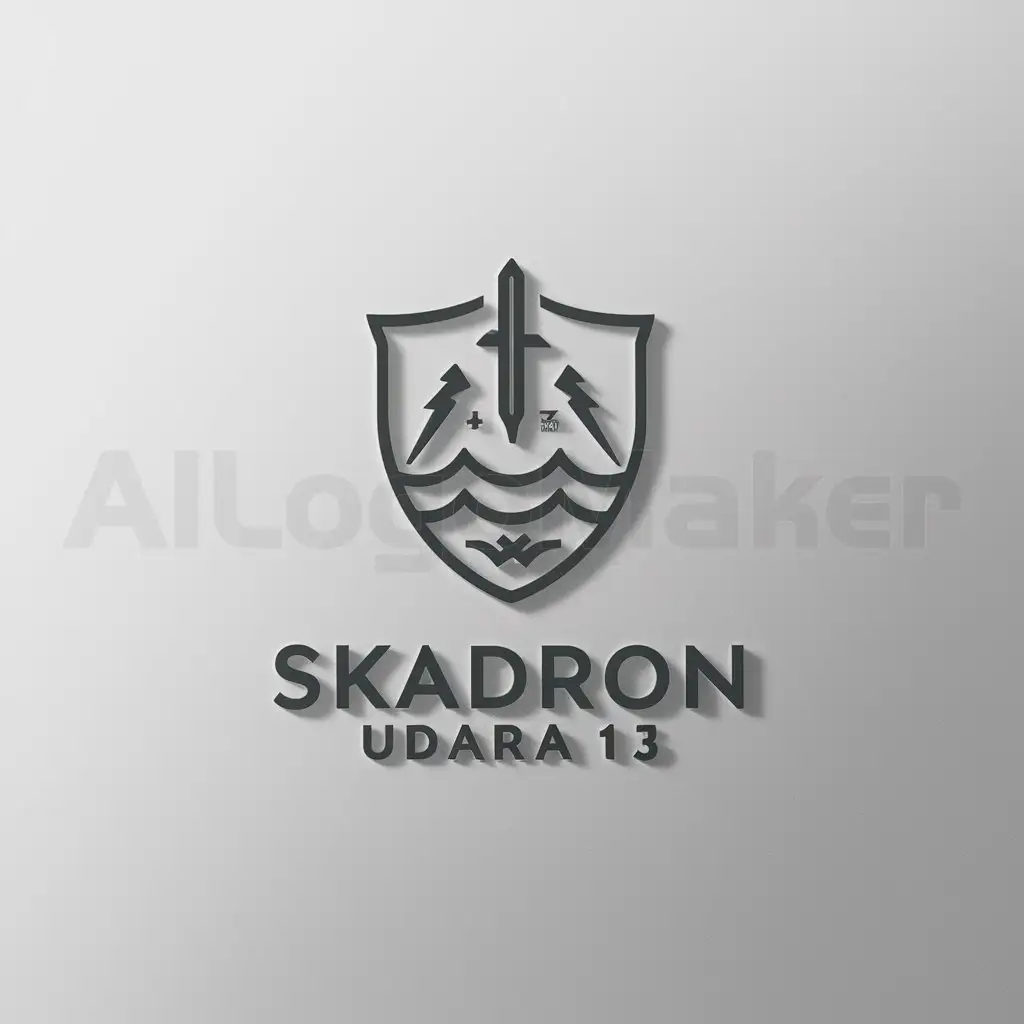  Logo design, with the text "Skadron Udara 1