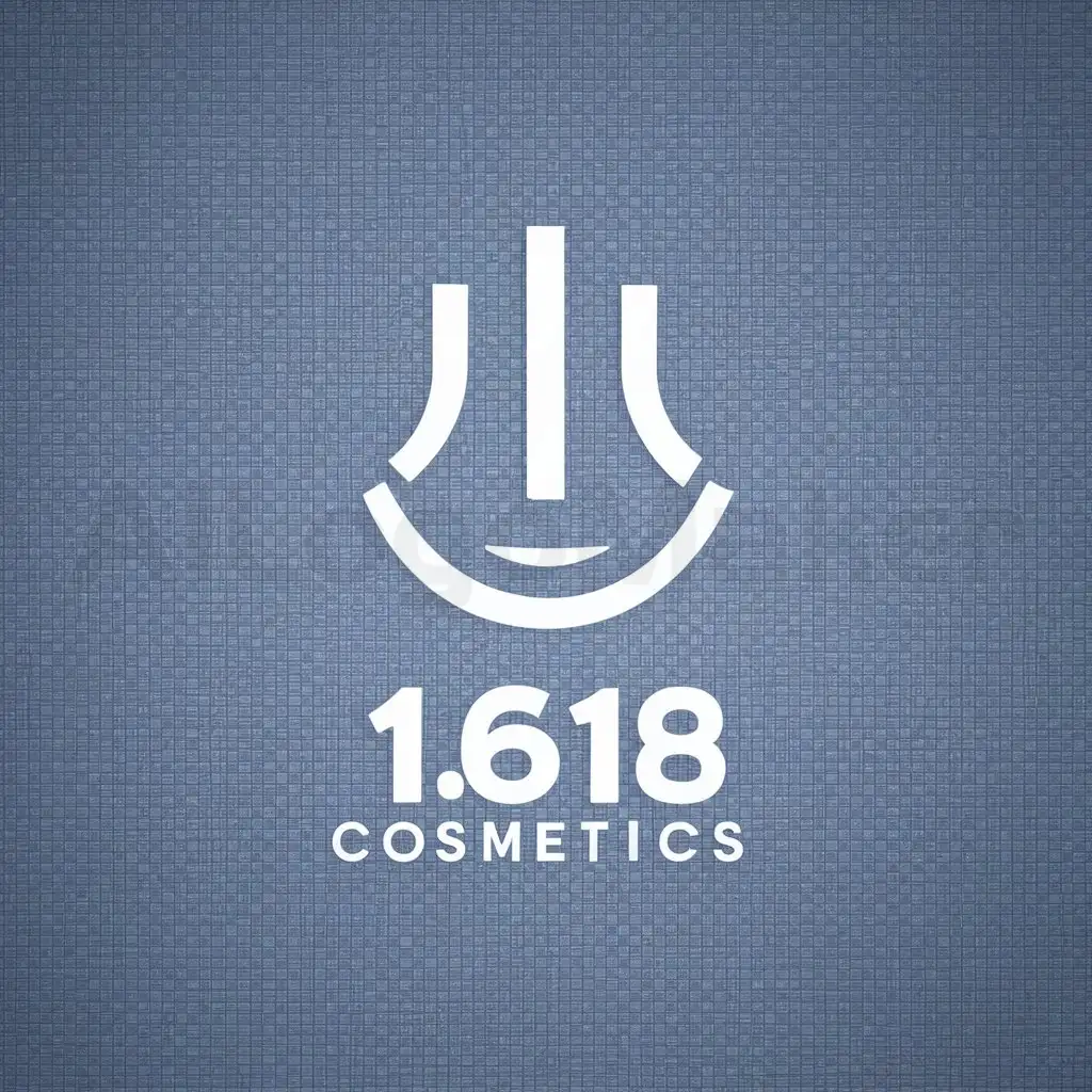a logo design,with the text "1.618 Cosmetics", main symbol:Male cosmetics,Minimalistic,be used in cosmetology industry,clear background