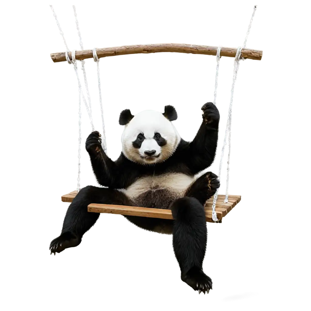 Adorable-PNG-Image-Playful-Panda-on-a-Swing-Captivating-Digital-Art