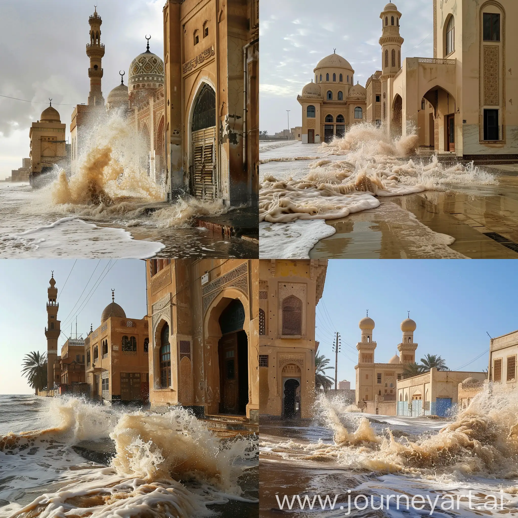 Islamic-Andalusian-Style-Buildings-in-New-Damietta-City-Affected-by-Sea-Waves