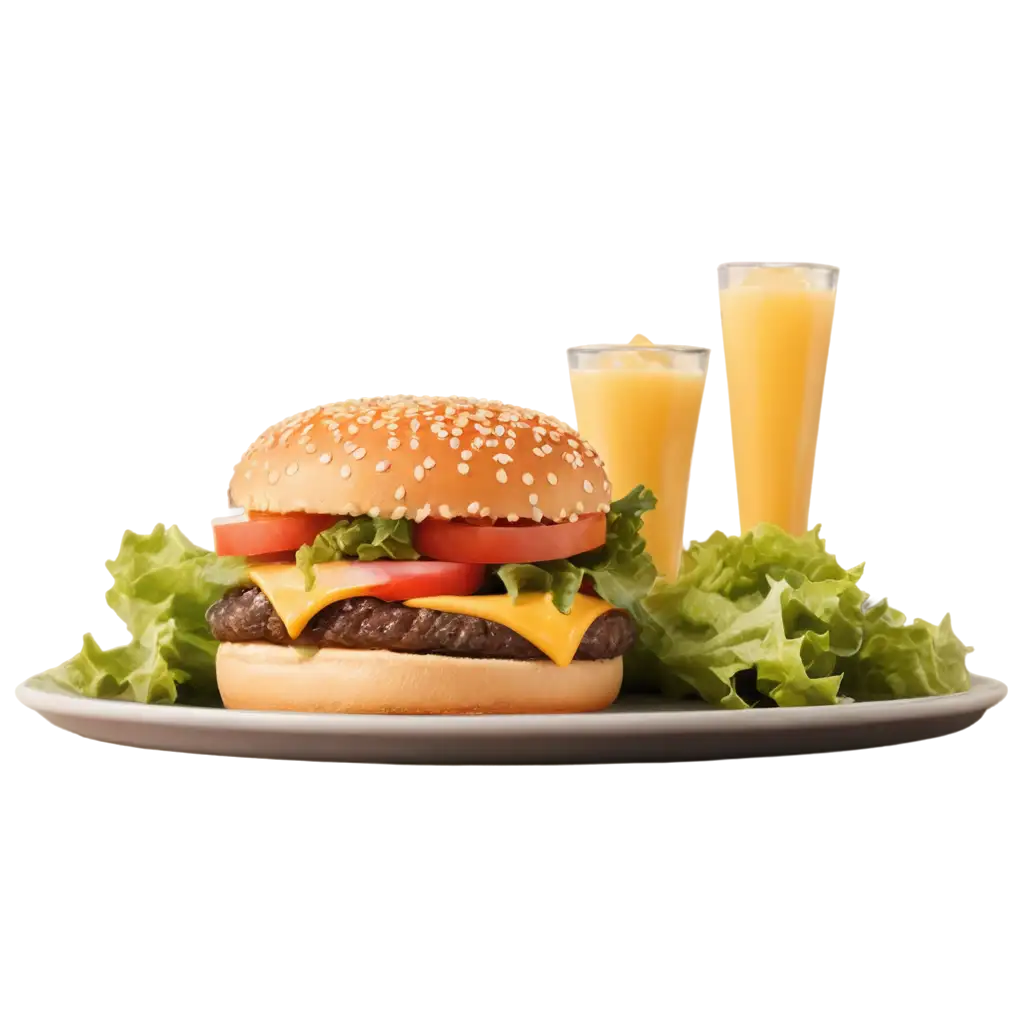 HighResolution-PNG-Image-of-a-Cheeseburger-with-Fresh-Lettuce-Tomato-Pickles-and-Melted-Cheese-on-Sesame-Seed-Bun